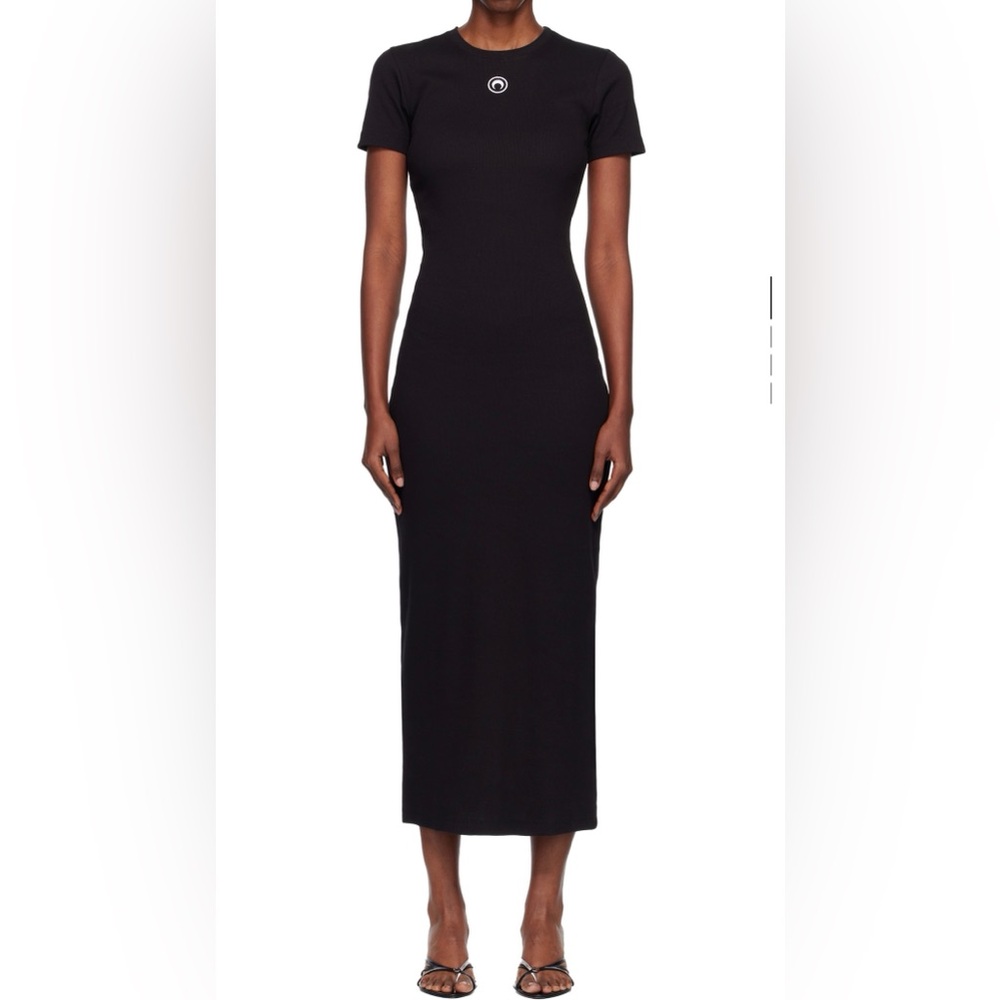 S⭕️LD Marine Serre Black Women's Maxi Dress